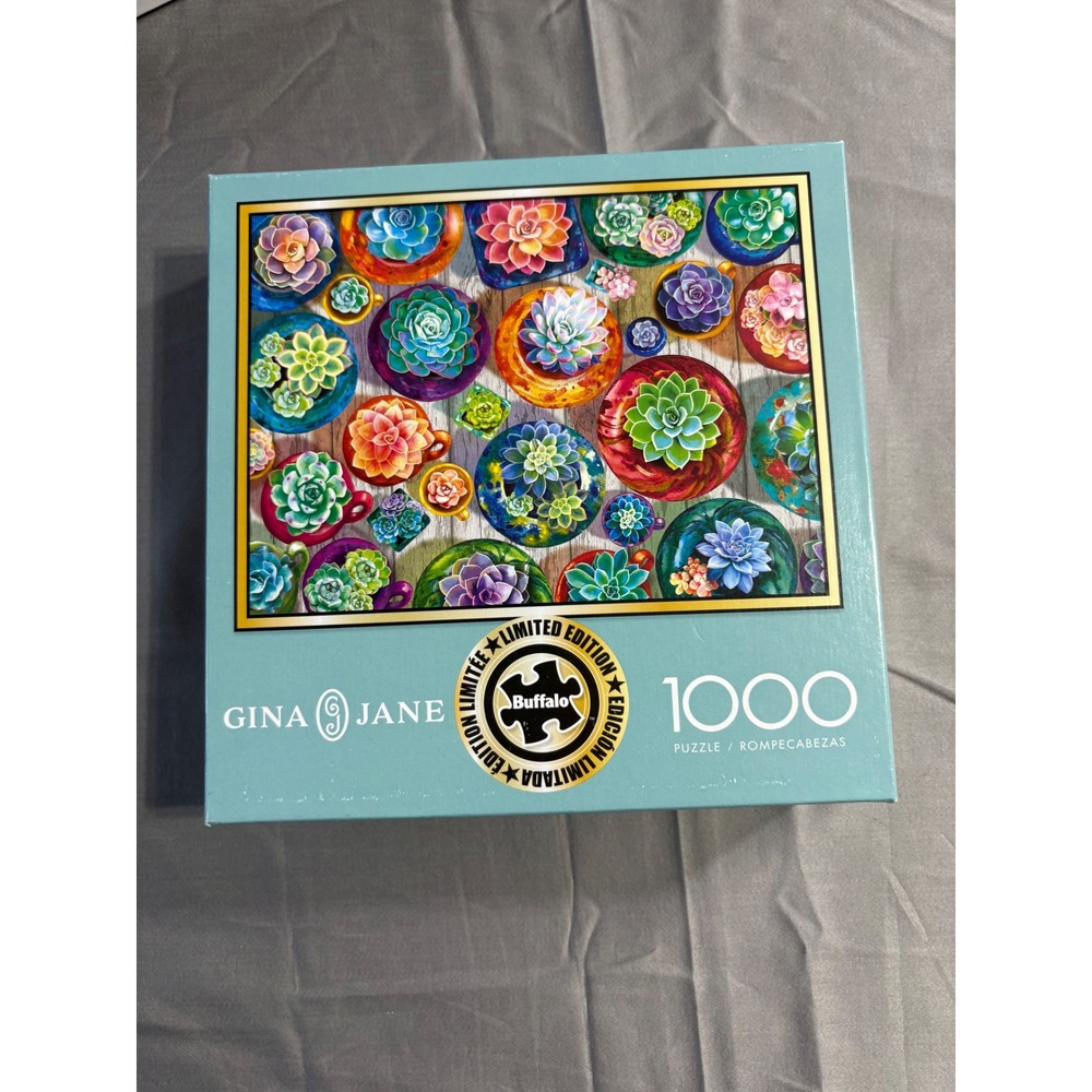 Buffalo Games Gina Jane Succulents 1000 Piece Jigsaw Puzzle Limited Edition